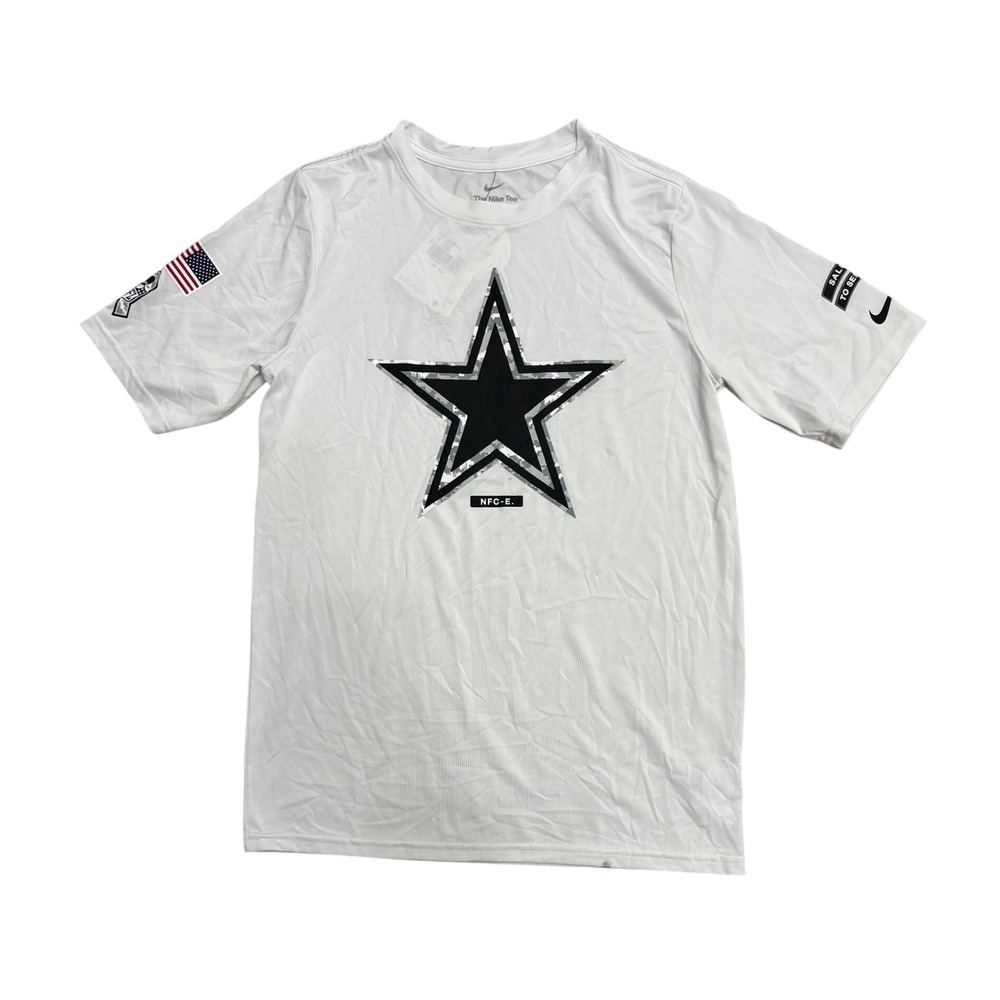 Nike Dallas Cowboys Salute to Service Dri-FIT Shirt Kids XL White BZ1B7NFPW-COW